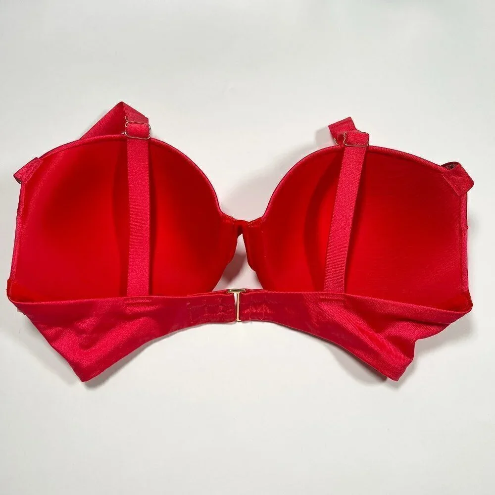 Victoria Secret 38C SEXY TEE Push Up Bikini Top LOGO Shine Strap Pink